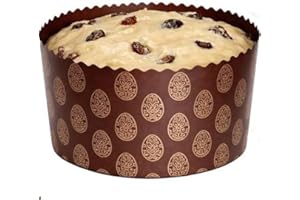 25oz - 6pcs Panettone Paper Mold, W 5.9 x H 3.95-In (150cm x100cm) Kulich Mold - Round Panettone Paper Baking Molds - Pans Pa