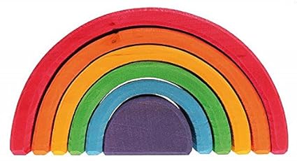 Grimm's Spiel und Holz Design Regenbogen (6-teilig mittel)