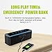 ZEALOT S7 Touch Control Bluetooth Wireless Speakers 4 Drivers Power Bank with Built-in 10000mAh Battery,LED Bar,Aux Audio/TF Card Supported - Jet Black
