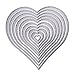 Whitelotous Metal Cutting Dies Stencil Template Mould for DIY Scrapbook Album Paper Card (10 pcs Heart)