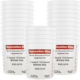 Box of 25 Each - 160 Ounce Paint Mixing Cups =5 Quart Bucket Cup by Restoration Shop - Cups Have calibrated Mixing ratios on Side of Cup Box of 25 Paint and Epoxy Mixing Cups