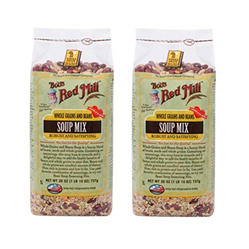 Bob's Red Mill Whole Grains & Beans Soup Mix 26 oz (Two Pack) - Easy to Make Whole Grain and Bean Soup Mix - 2 Pack Soup Mix (26 oz bags, 52 oz total)