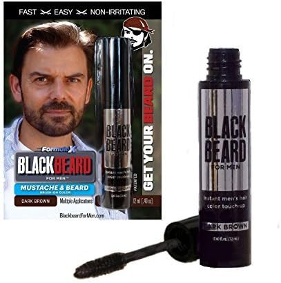 Blackbeard for Men - Instant Brush-On Beard &amp; Mustache Color - (Dark Brown) by Blackbeard for Men