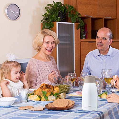 GiNT 51 Oz Stainless Steel Thermal Coffee Carafe with Lid/Double Walled