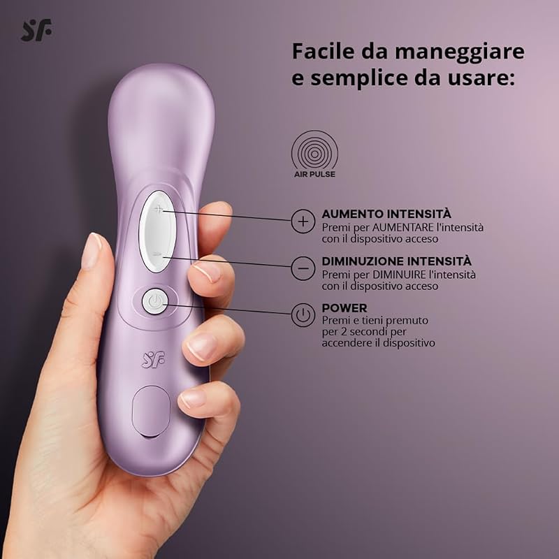 Pro 2 Vibratore per Donna Professionale | Stimolazione Clitoridea silenziosa e potente con Tecnologia Liquid-Air | Sex Toys