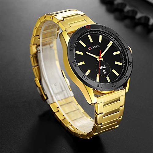 LUCAMORE Mens Fashion Dress Analog Quartz Watch with Stainless Steel Band Waterproof Date Classic Business Wrist Watches - Thumbnail 2