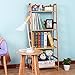 SONGMICS Bamboo Ladder Shelf Bookcase 4 Shelf Multifunctional Storage Rack Display Stand
