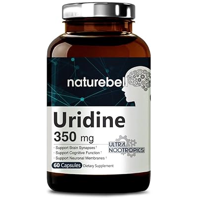 NatureBell Uridine Monofosfat, Kolin G&uuml;&ccedil;lendirici, 350mg, 60 Kaps&uuml;l, Enerji i&ccedil;in Nootropik, Beyin Sağlığı ve Bellek Desteği, GDO'suz ve ABD'de &Uuml;retilmiştir