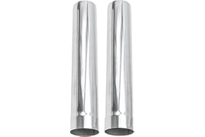 TAISOCA Stainless Steel Straight Chimney, 2 Sections of Straight Chimney Diameter 6cm/2.36 inch, Length 36cm/14.2 inch, Exhau