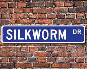 Letrero de gusano de seda, regalo de gusano de seda, decoración de