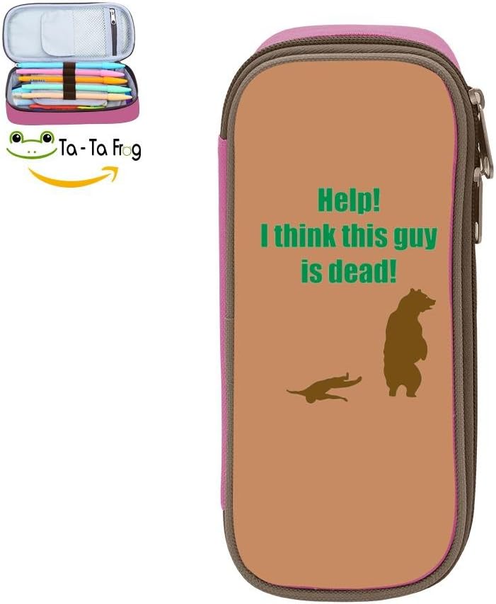 bagshome Help! I Think This Guy is Dead Big Capacity Canvas Key Bag Portable for Children Pink