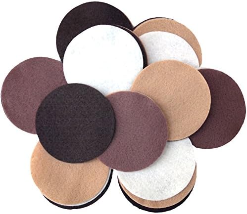 Playfully Ever After 4 Inch 16pc Felt Circles Color Combo Pack with Brown, Cocoa, Camel, Cream