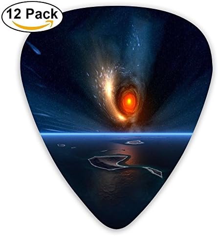 Miraculous Sky Guitar Picks 12pack Celluloid Plectrum Custom 0.46mm/ 0.71mm/ 0.96mm For Electric Acoustic Guitars Bass Best Stocking Stuffer Gifts For Kids Teens Adults