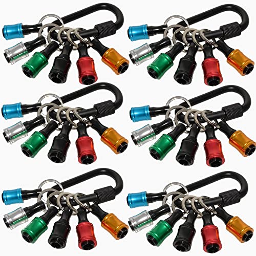 36Pcs Drill Bit Holder, 1/4inch Hex Shank Aluminum Alloy