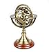 Nagina International Antique Vintage Zodiac Armillary Brass Sphere Globe Wooden Display | Pirate's Antique Ship Decor (Medium, Antique Brass)