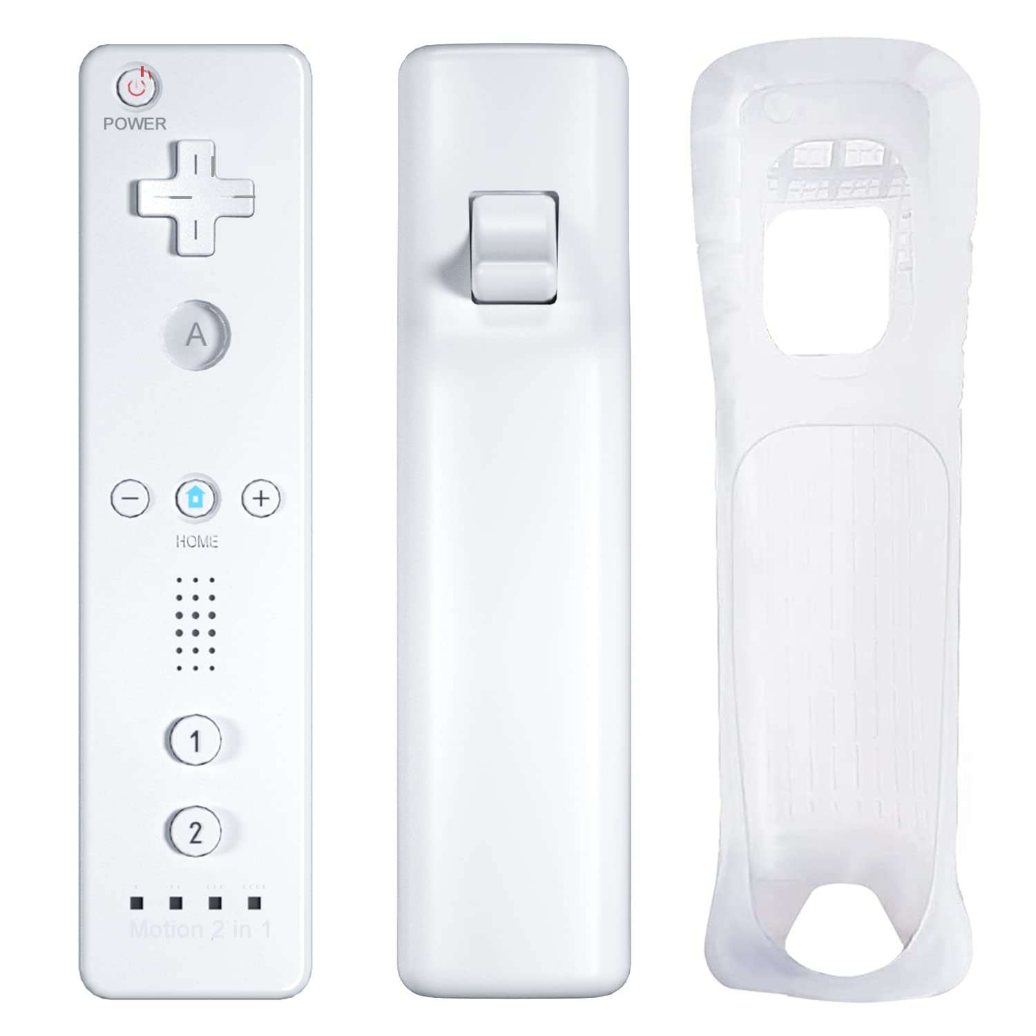 GLOWANT Wireless Controller Replacement for WII Controller, 2 Pack Wii Remote Controller Compatible with Wii/Wii U Console with Wrist Strap and Silicone Case