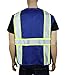 Safety Depot Breathable Safety Vest Multiple Colors Available, 4 Lower Pockets, 2 Chest Pockets with Pen Divider & High Visibility Reflective Tape MP40 (Mesh Royal Blue, Medium)