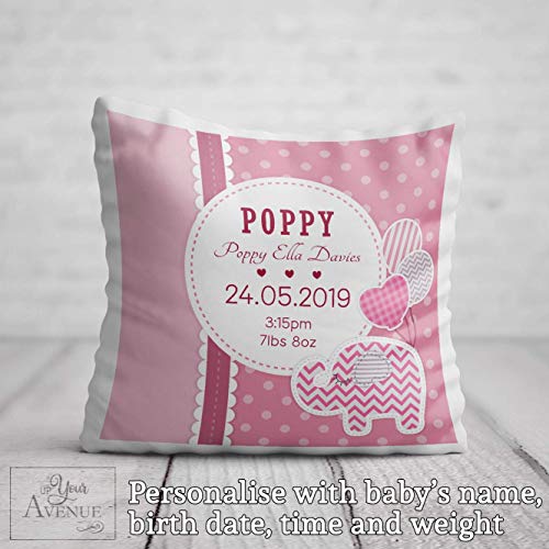 personalised baby girl cushion