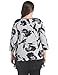 Chicwe Women's Neck Band Cashmere Touch Plus Size Tunic with Lace Hem