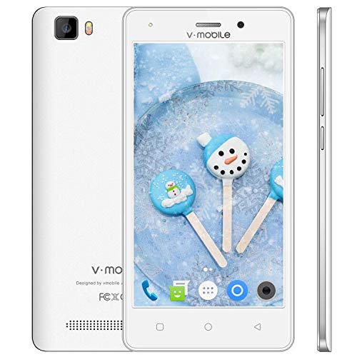 V Mobile A10,Unlocked Cell Phones,5.0 Inch Display Dual SIM 3G Android 7.0 Quad Core 8GB ROM（TF Card up to 32GB） 5MP Camera 2800mAh Battery Unlocked Smartphones Supports AT&T and T-Mobile