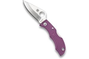 Spyderco Ladybug 3 Signature Knife with 1.93" VG-10 Steel Blade and Lightweight Purple FRN Handle - Plainedge - LPRP3
