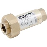 Watts Lead-Free Brass Dual Check Valve Backflow Preventer 1/2" x 1/2" | NPT Inlet Union Female NPT Outlet Plastic Check Valves Stainless Steel Springs 175 Psi Vertical Or Horizontal Installation