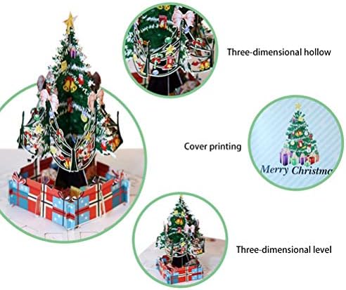 Creacom クリスマスカード 立体 新年 バースデー カード 子供 クリスマスカード かわいい ポップアップ おしゃれ グリーティングカード 祝いカード プレゼントカード B07xyyc35r 300円
