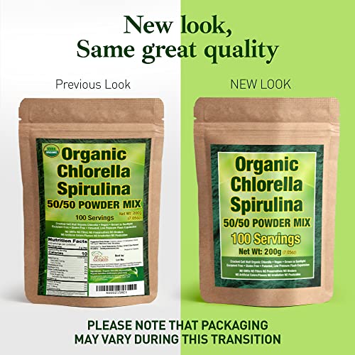 Good Natured Organic Spirulina and Chlorella Powder 50/50 Mix 3 Month