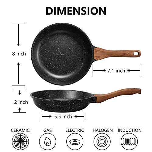 ESLITE LIFE Frying Pan Nonstick Skillet Induction Omelette Fry Pan with