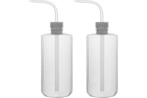 XCD 2-Pack 500ml (16 oz) Lab Squeeze Bottles, LDPE Safety Graduated Containers with Narrow Mouth for Chemical Solutions