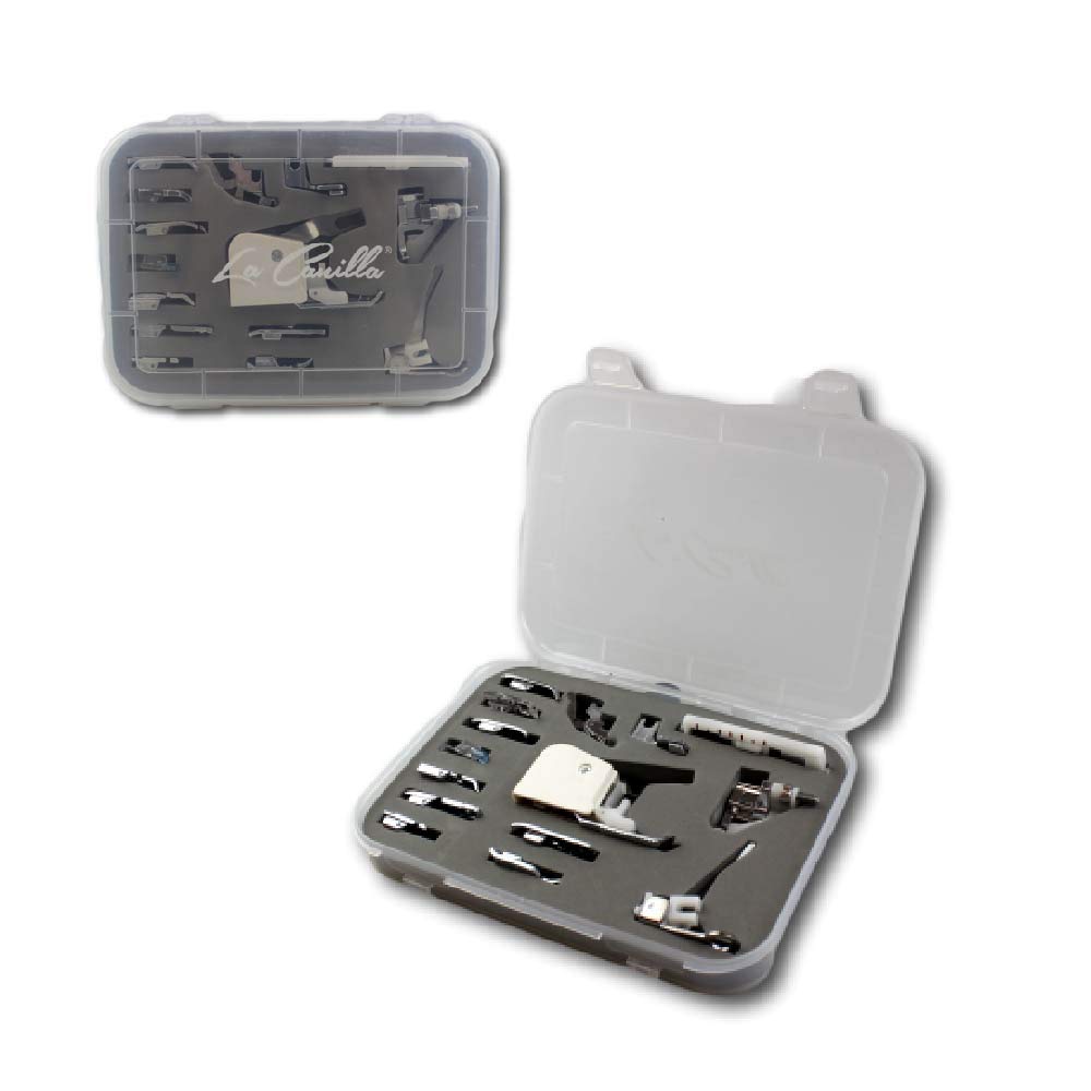 La Canilla ® - 15 Piece Universal Presser Foot Kit for Sewing Machines Alfa, Singer, Brother, Janome, Elna, Juki, Lidl, IKEA, etc.
