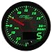 MaxTow Double Vision 30 PSI Turbo Boost/Vacuum Gauge Kit - Includes Electronic Pressure Sensor - White Gauge Face - Green LED Dial - Analog & Digital Readouts - for Gas Trucks - 2-1/16