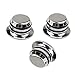 Beyond Guitar Metal Top Hat Tone Tuning Knobs for Fender Gibson Electric Guitar Jazz Bass LP ST Chrome Pack of 3