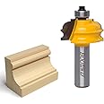 Boomway Architectural Molding Router Bits 1/2-inch Shank Milling Cutter for Cabinet Panel Edge Forming Made of 45# Carbon Steel Tungsten Carbide Alloy Blade for Woodwork Tools