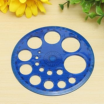 Amazon Com New 360 Degree Circular Plastic Protractor Ruler