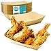 [250 Pack] 5 lb Heavy Duty Disposable Kraft Brown Paper Food Trays Grease Resistant Fast Food Paperboard Boat Basket for Parties Fairs Picnics Carnivals, Holds Tacos Nachos Fries Hot Corn Dogs