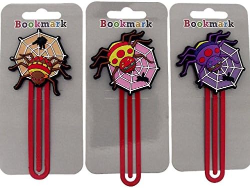 The Olivia Collection 3 Pack Bookmark - Spiders & Skull Heads (Spider 1)
