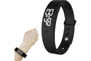 Vibrating Alarm Clock Watch for Heavy Sleepers, Silent Wake Up Bracelet & Smart Wristband, Wearable Vibration Wrist Alarm, No