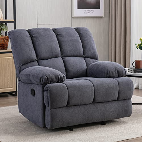 Dreamsir Oversized Rocker Recliner Chair, Manual Recliner Single