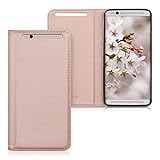 kwmobile Practical and chic FLIP COVER protective shell for ZTE Axon 7 Mini in rose gold