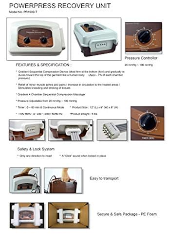 POWERPRESS RECOVERY UNIT Garments Only No Machine Included Half Leg Pair X-Large 並行輸入品