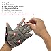ROVOS Men & Women Cycling Gloves - 5mm Padded Half Finger Breathable Mountain & Road Biking Gloves (Black, Large)