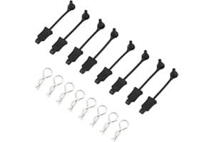 RCJTCQX 2 Sets RC Body Clip Retainer for Arrma 1/7 Big Rock Felony Fireteam Infraction Limitless Mijave 1/8 Kraton Notorious Outcast Talion Typhon Upgrade Parts, #AR390178#ARAC3447(Silver