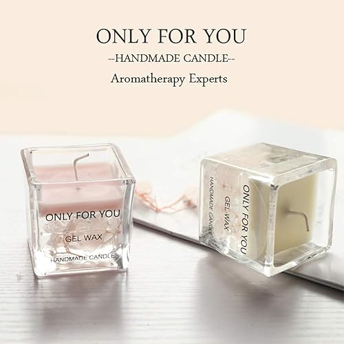 QAZXC Scented Candles Gift Set 2Pcs The Lower Part is Jelly Wax Non