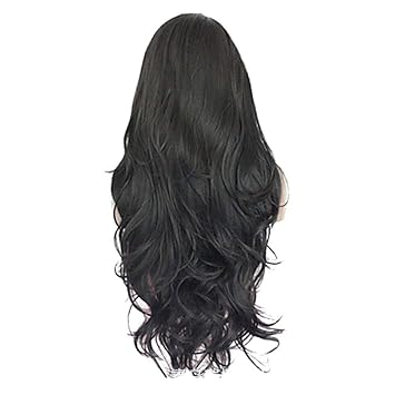 Amazon Com W H Y Natural Black Chemical Fiber Wig Front Lace