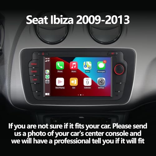 Car Radio for Seat Ibiza 6J 2009-2014 Wireless Radio Carplay/Android Car IPS Touch Screen/Bluetooth/Mirror Link/FM/AM/RDS/USB