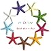 Toosunny 30 Pieces Starfish Decor, Colorful Resin Pencil Finger Starfish Decorative & Dried Starfish Ornaments for Wedding Party Christmas, Home and Crafts Project