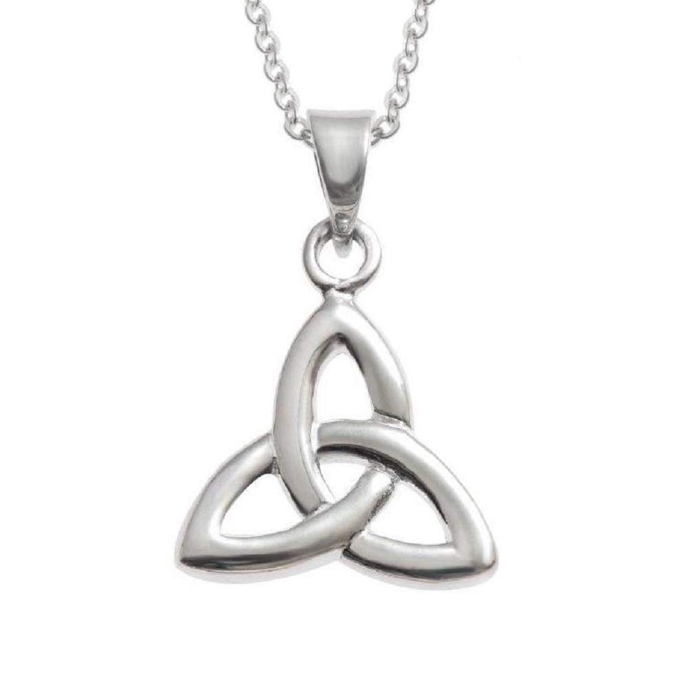 BellaMira Lifestyle Accessories Lovely Spiral Celtic Necklace and Earrings (as Chosen) Fine Sterling Silver Jewellery Gift Boxed (Goddess Triquetra Necklace) — image 1