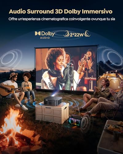 4K Projector 【Google TV 14.0/MEMC/2200 ANSI/44W Dolby】4K Smart TV Projector 2+32GB AutoFocus 6DKeystone Wimius Projector Voice Control HDR10 Bluetooth WiFi for Home Cinema/Outdoor