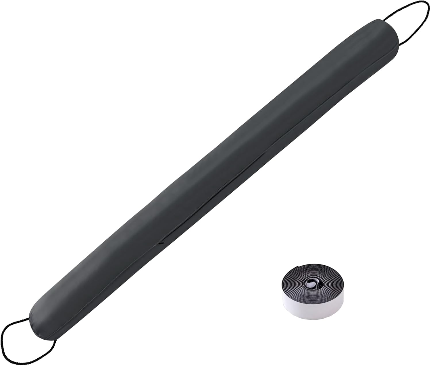 Draft Stoppers - Sunolga 36 Inches 2.2 lb Waterproof Under Door Draft Stopper Filled with Glass Beads & Cotton, Removable Machine Washable Sound Proof Door Draft Blocker for Door & Window, Grey